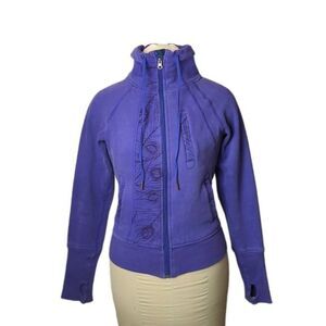 Lululemon Zip Front Peacock Print Sweatshirt